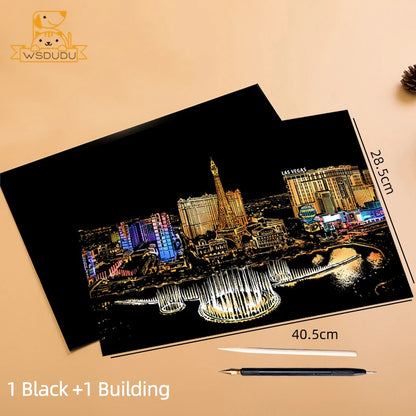 Scratch Art Kit – Creative Stress Relief Drawing Set