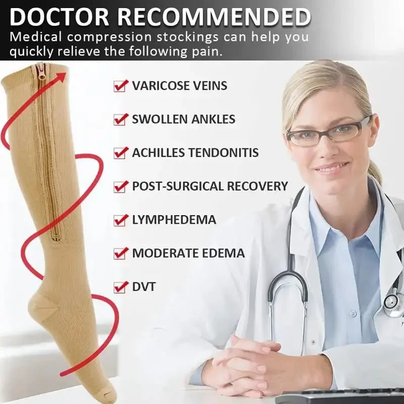 Zipper Compression Socks for Pain Relief – Shoezia™