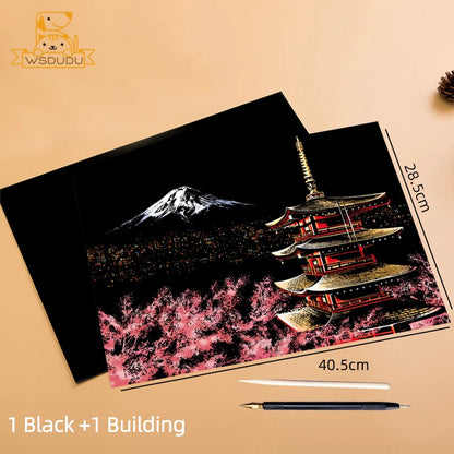 Scratch Art Kit – Creative Stress Relief Drawing Set