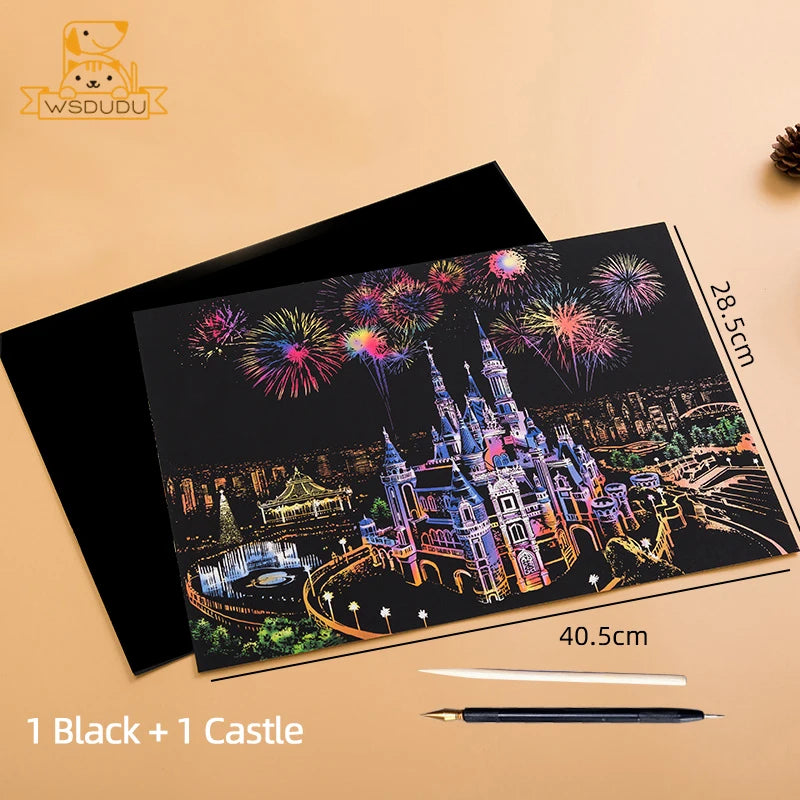 Scratch Art Kit – Creative Stress Relief Drawing Set