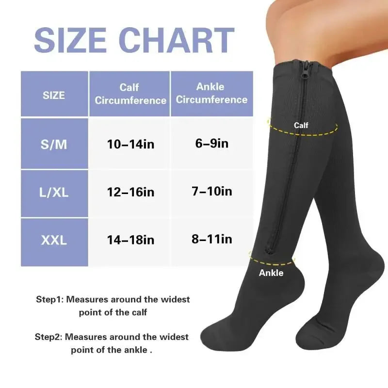 Zipper Compression Socks for Pain Relief – Shoezia™