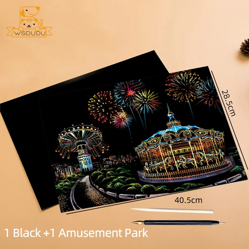 Scratch Art Kit – Creative Stress Relief Drawing Set